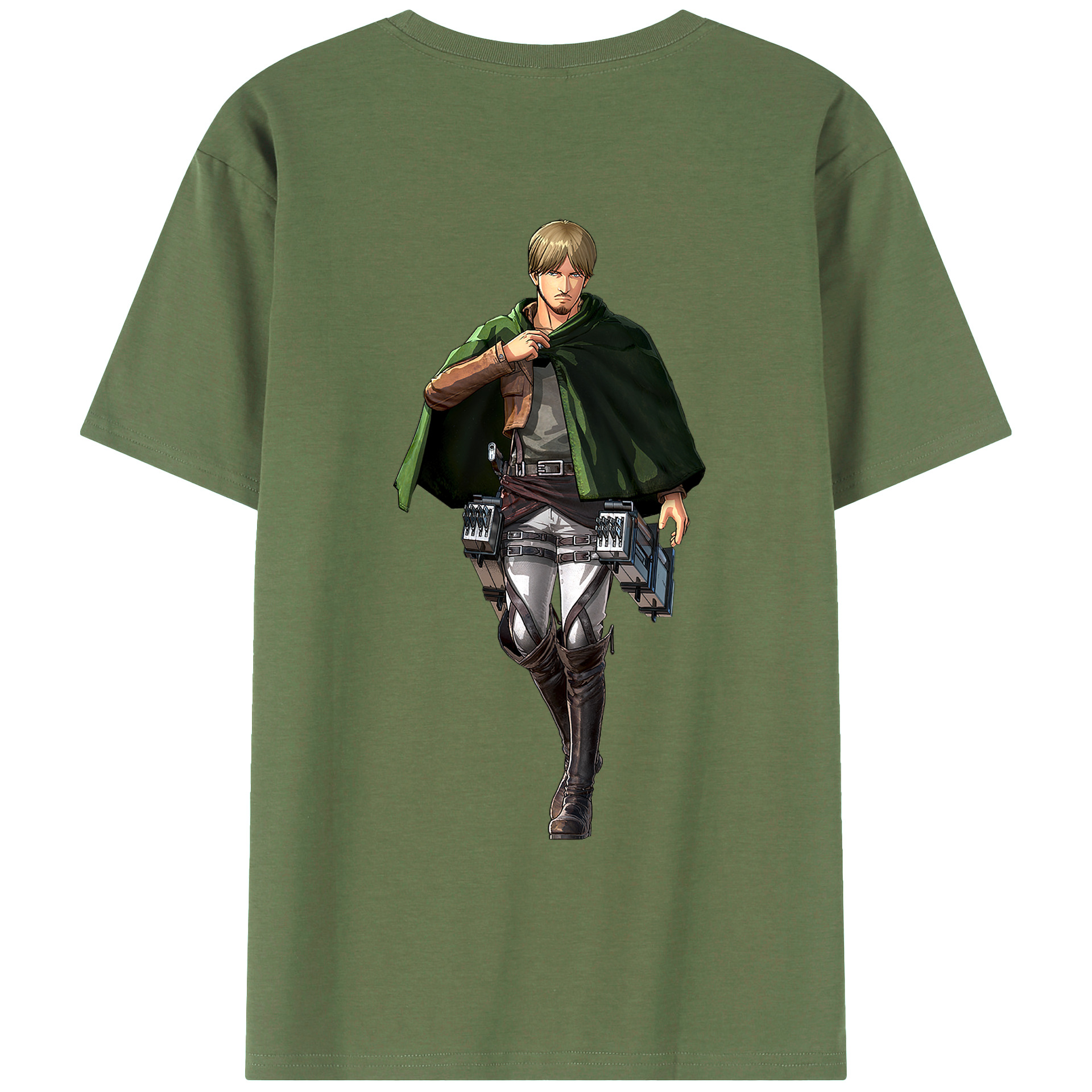 （画像用） 進撃の巨人 ミケ·ザカリアス Attack on Titan Mike Zakarius 綿100％ メンズ半袖Tシャツ（バックプリント） 通気性